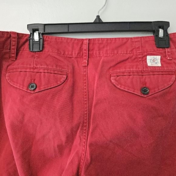 LRL Lauren  Jeans Co Womens 10 Red 100% Cotton Capri Preppy Casual chino - Picture 6 of 11